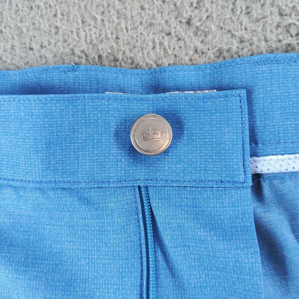 Peter Millar Shorts Mens 40 Blue Crown Sport Performance Wicking Golf Chino EUC - Picture 4 of 16